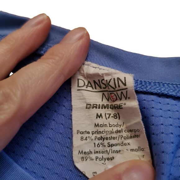 Danskin Now Girls Blue Active Top - Size 7/8 - Picture 3 of 4